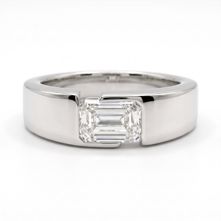 Men's Emerald-Cut Lab Grown Diamond Band