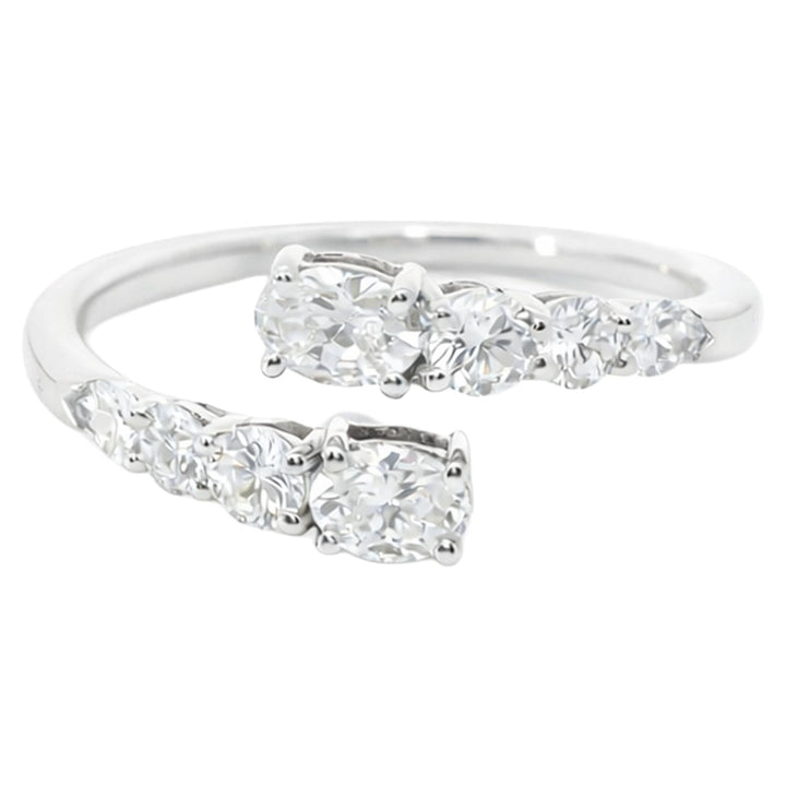 Graduated Diamond Open Ring