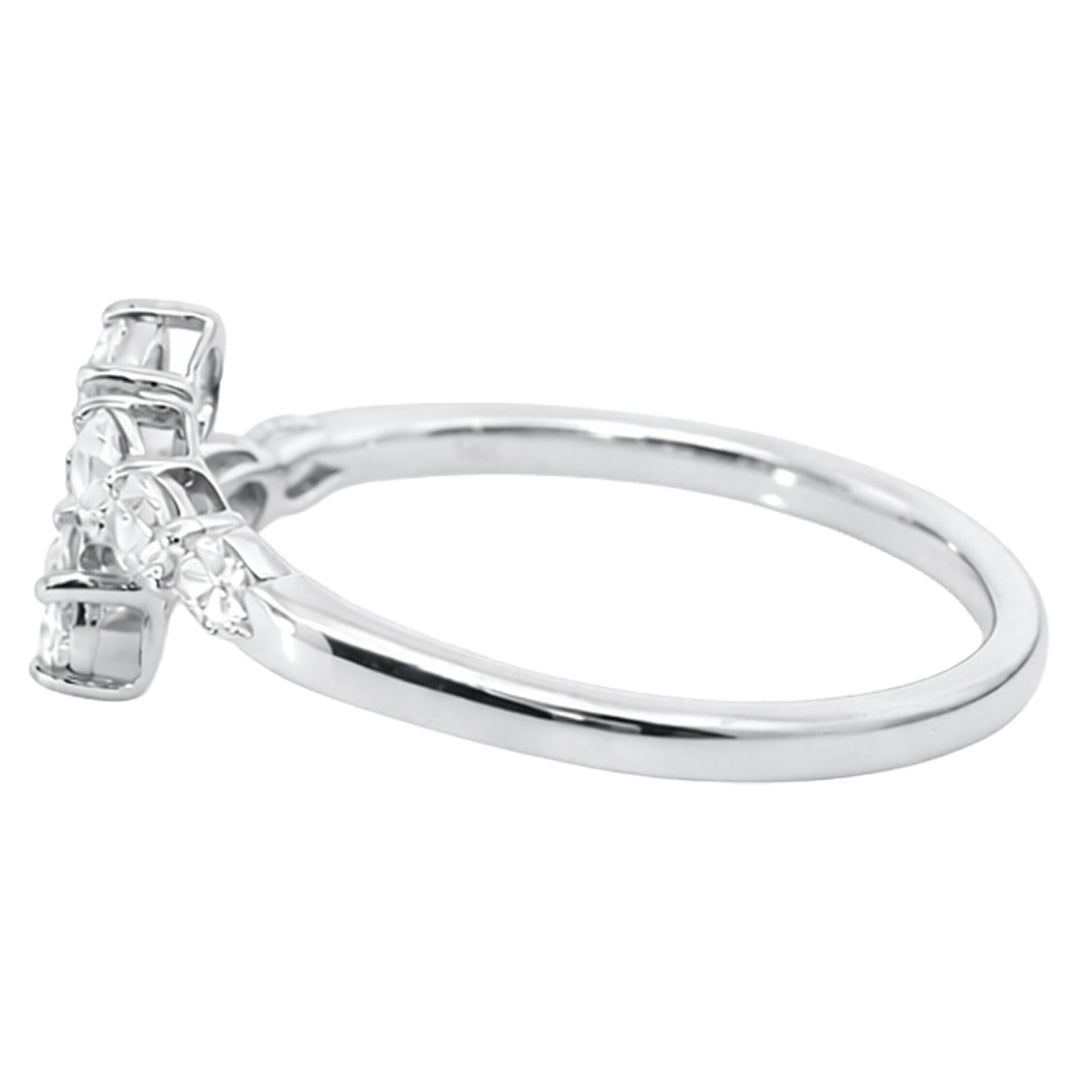 Graduated Diamond Open Ring