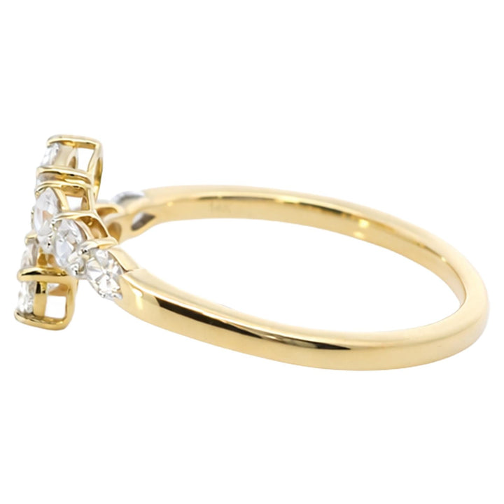 Graduated Diamond Open Ring