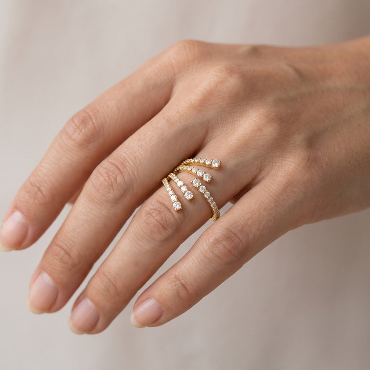 Diamond Spray Bypass Ring