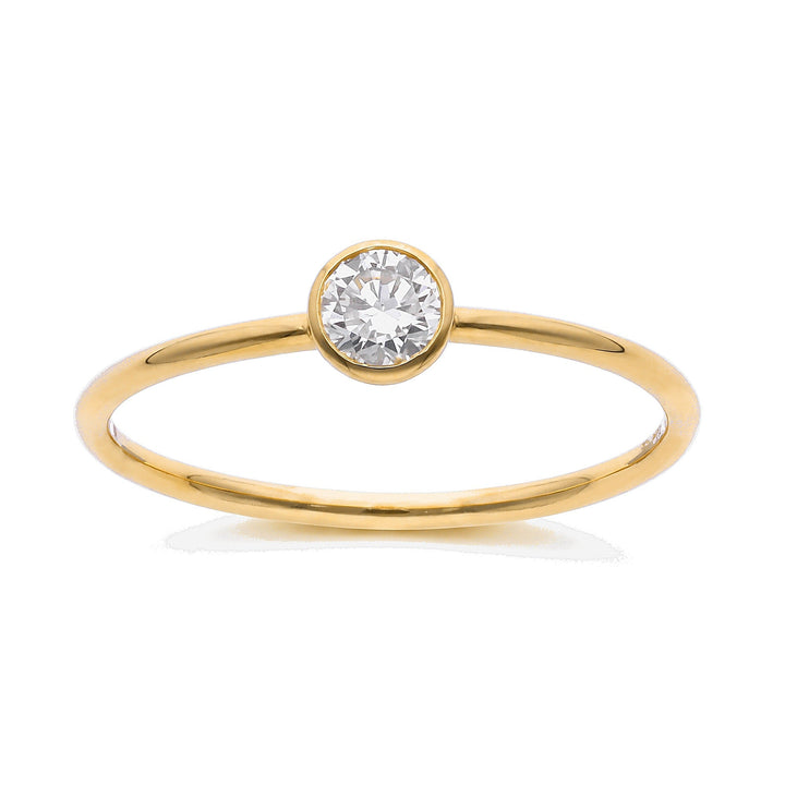 Petite Round Bezel Ring
