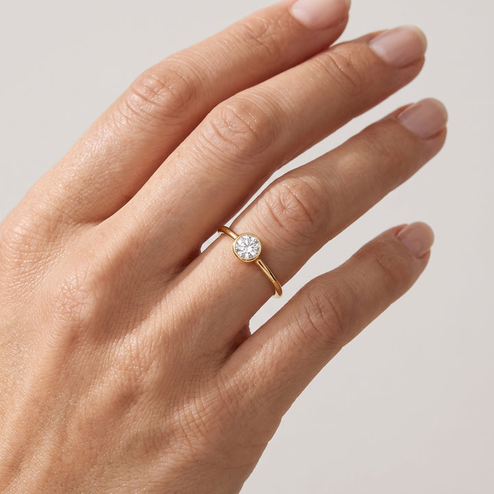 Petite Round Bezel Ring