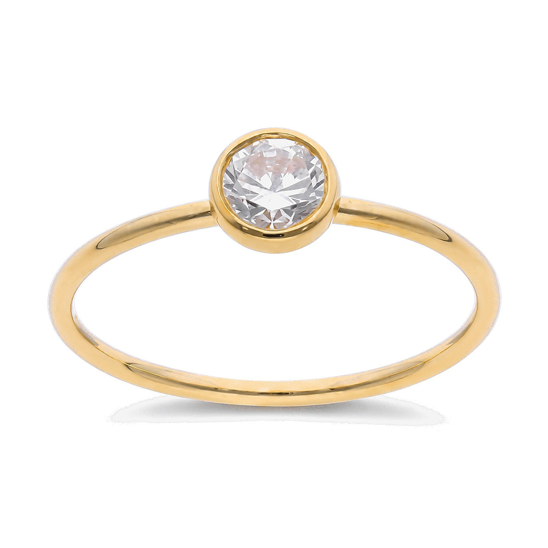 Round Bezel Solitaire Ring
