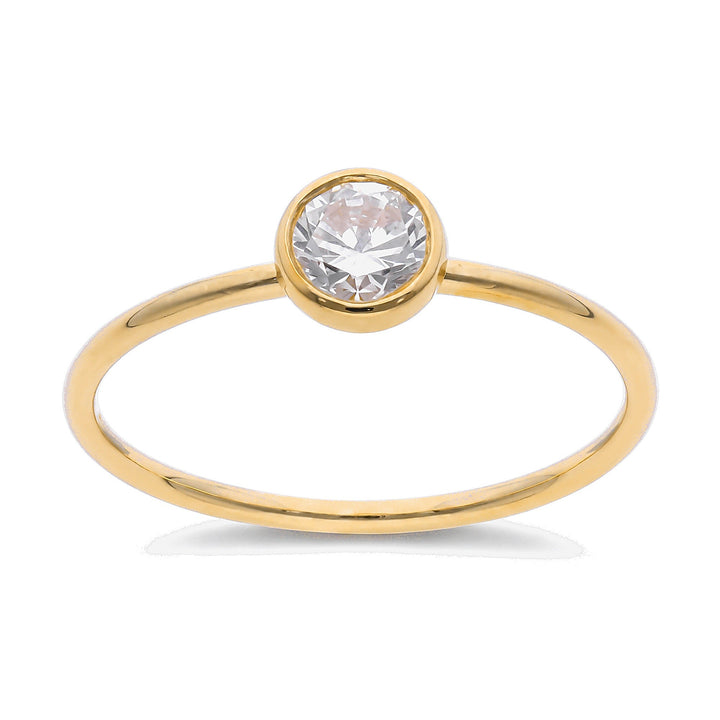Round Bezel Solitaire Ring