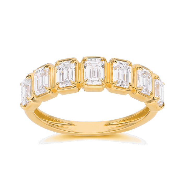 Seven-Stone Emerald Cut Band