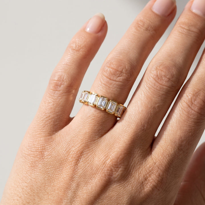 Seven-Stone Emerald Cut Band