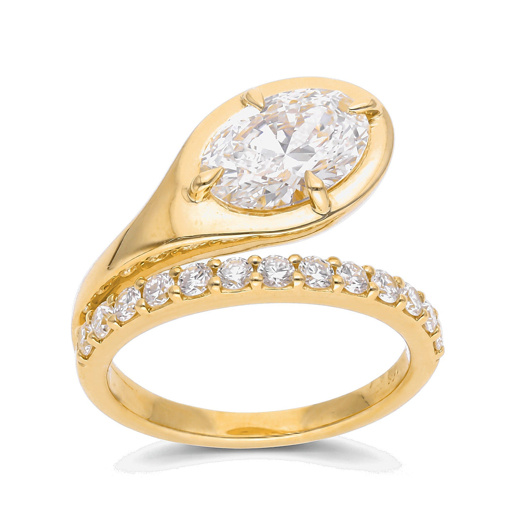 Oval Bezel Bypass Ring