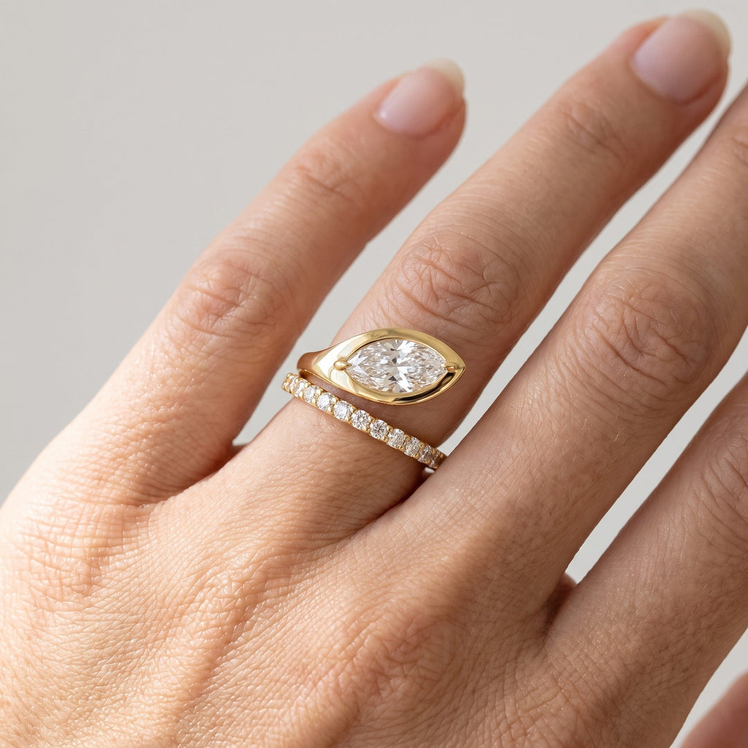 Marquise Bezel Bypass Ring