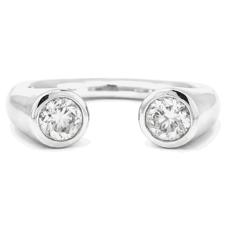 Twin Bezel Open Cuff Ring