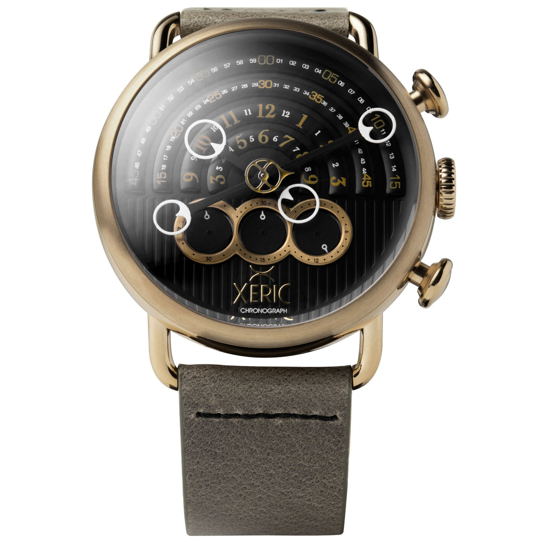 Halograph Chrono Sapphire Antique Brass Black Dial