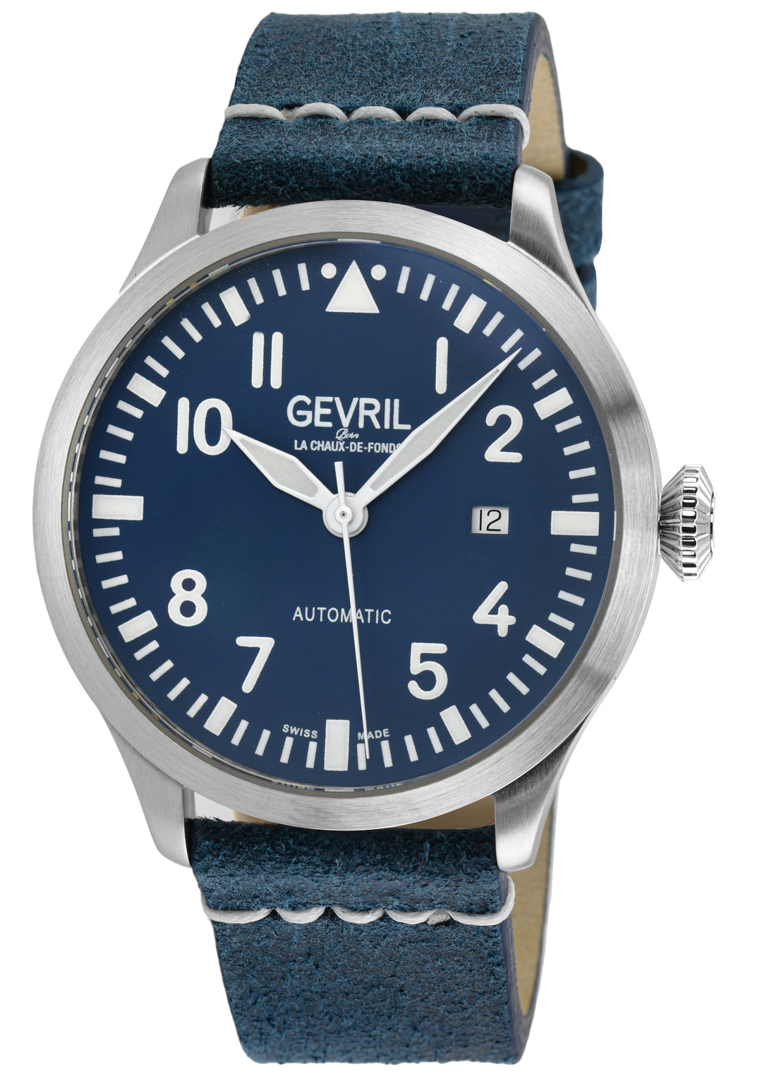 Vaughn Gevril Sellita SW200 Pilot Watch Blue