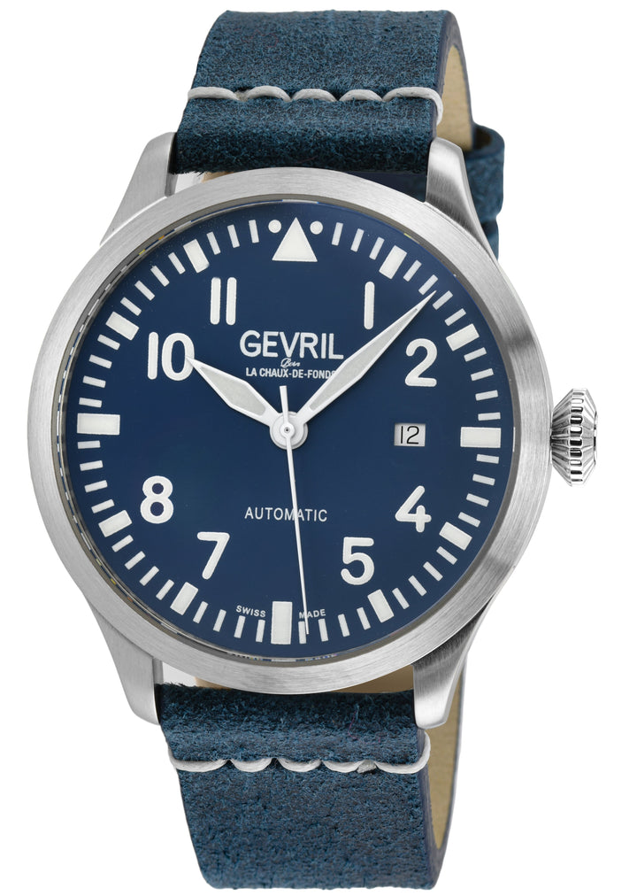 Vaughn Gevril Sellita SW200 Pilot Watch Blue