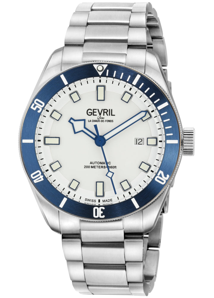 Yorkville-Diver Gevril Swiss Made Sellita SW200 “Luminous Dial” Diver Watch | Wh