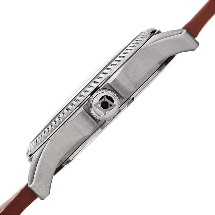 AK833SSBR-Casual Brown/Leather | White Dial