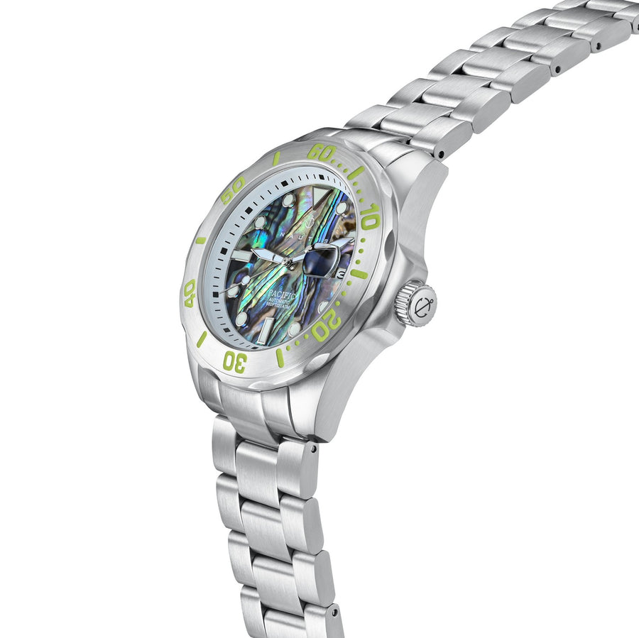 Pacific Automatic Abalone Dial / Stainless Steel Bracelet Abalone Dial