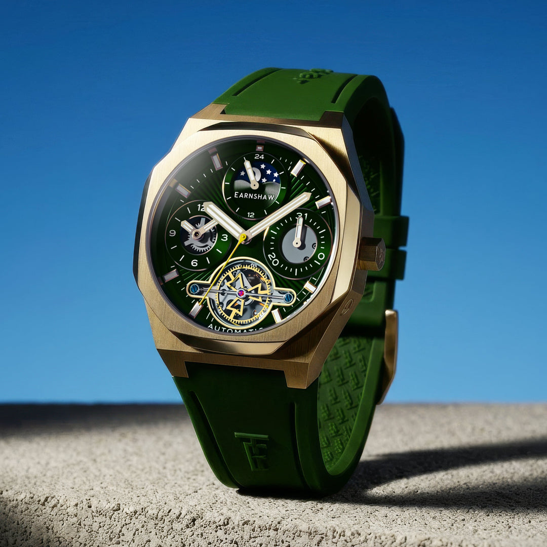 Drake Basil Breeze / Green Rubber Strap Green Dial