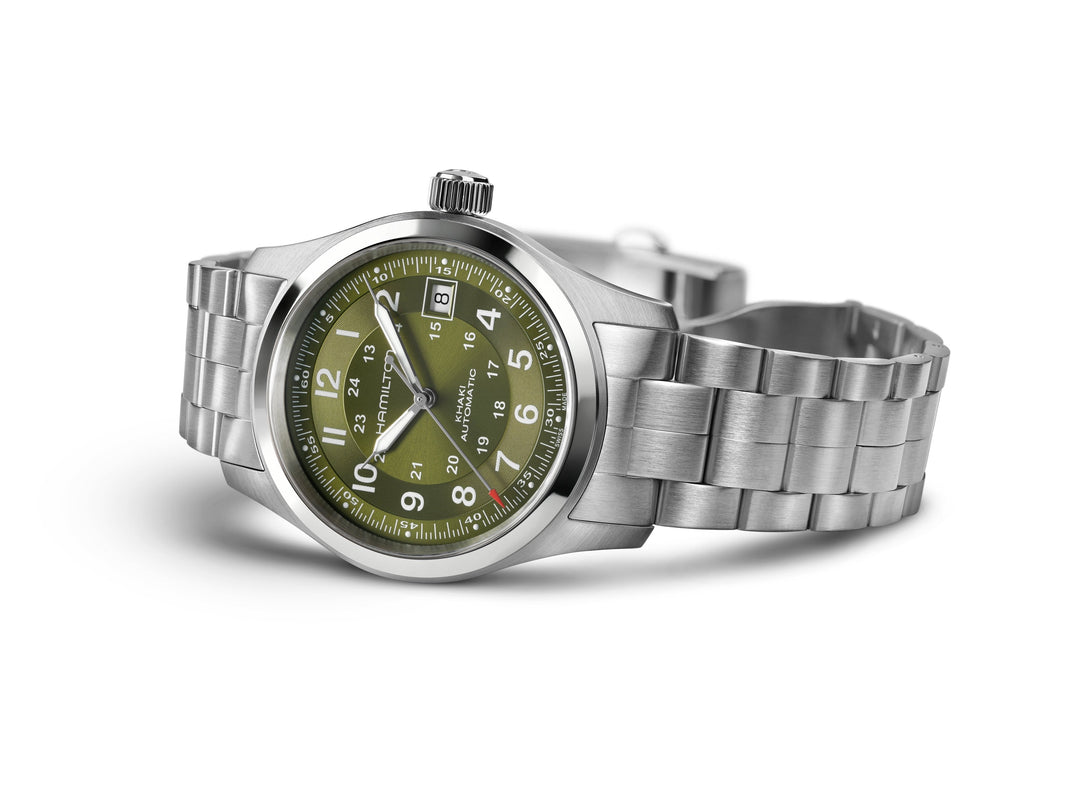Khaki Field Auto Silver-tone