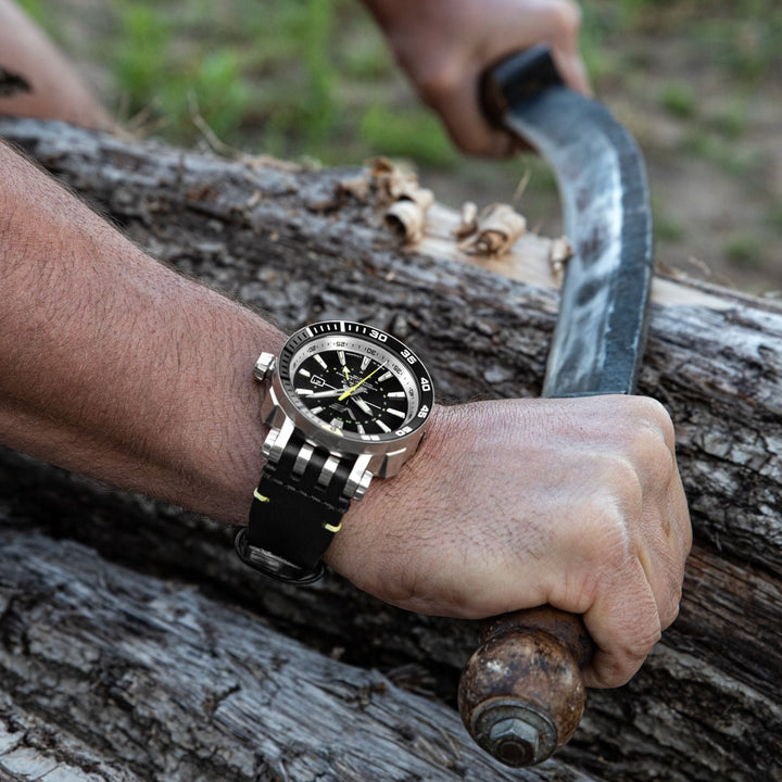 ENERGIA AUTOMATIC Black/Leather | Black Dial