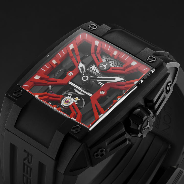 Re-Volt RBREV2H.TB.RD / Red Skeletonized | Red Skeletonized Dial