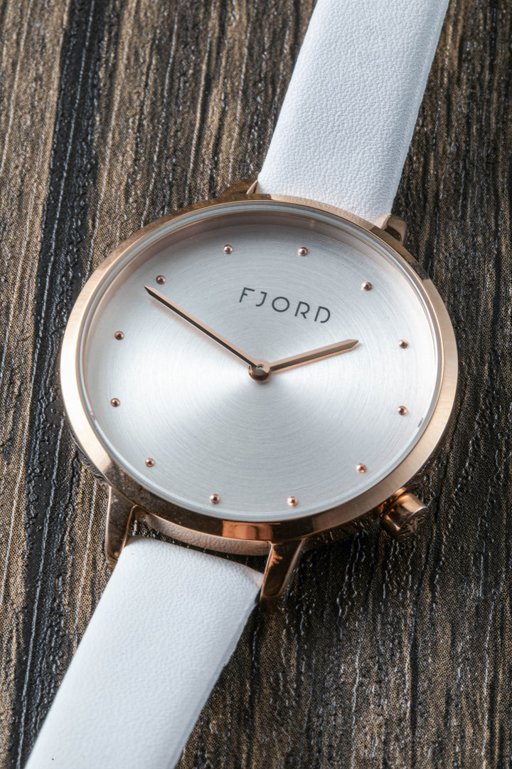 Ripple White / Leather | White Dial
