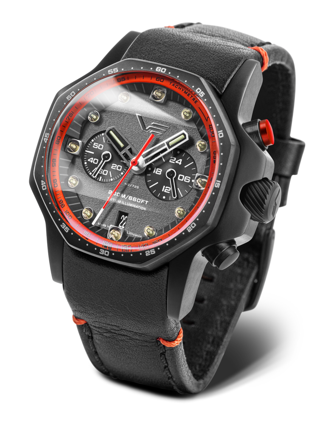 Atomic Age Sakharov Black Dial / Black Leather Black Dial