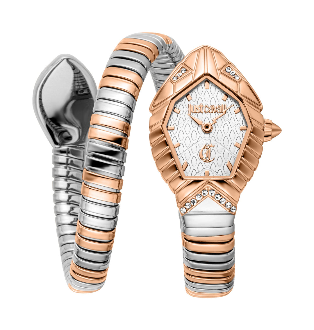 Snake 21.5mm / Silver / Silver and Rose Gold | Silver Dial