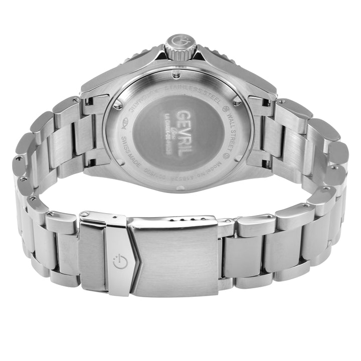 Wall Street Gevril Swiss Made SW200-1 Steel Rotating Black Ceramic Bezel , 316L 
