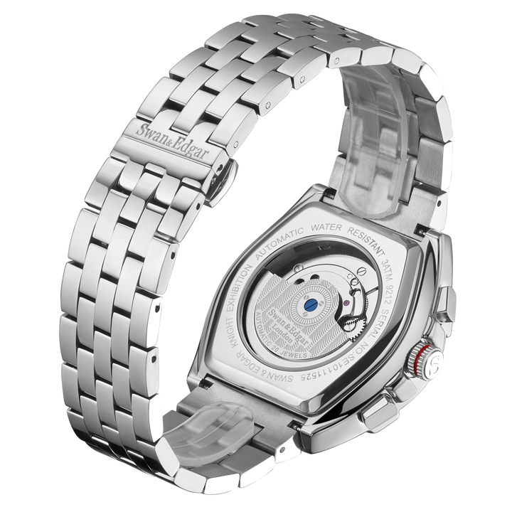 Knight Exhibition Automatic Blue Open-Exhibition Dial / Silver Stainless Steel B