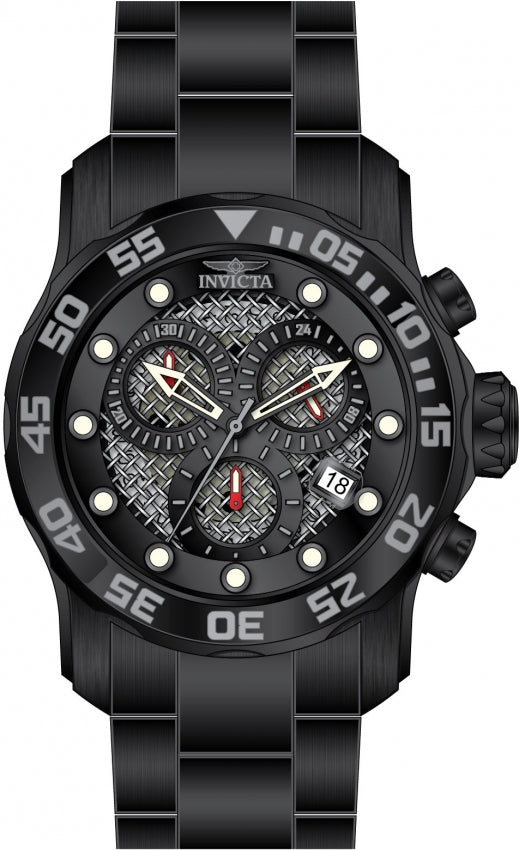 Pro Diver Chronograph Silver / Black Dial / Black Stainless Steel Bracelet Two-T