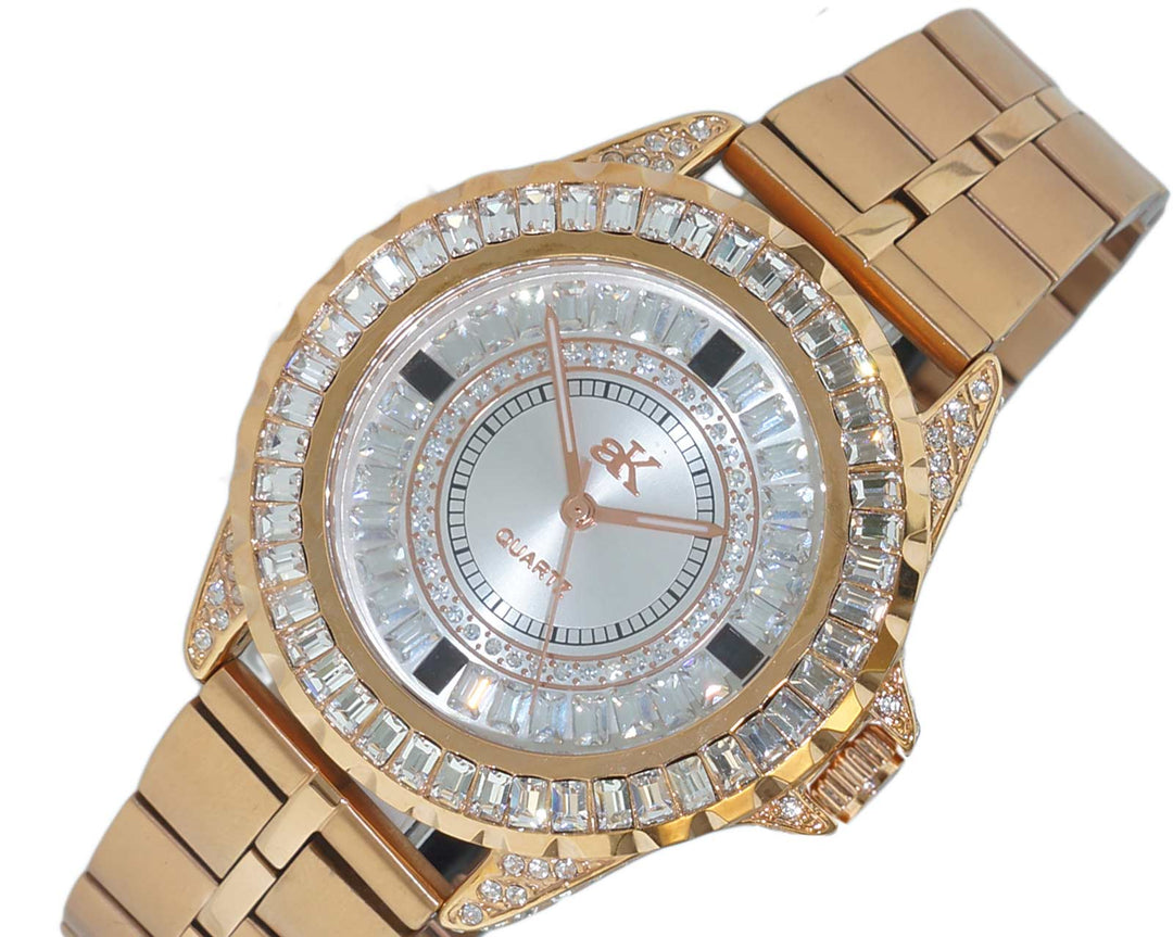 MONDO G-3 COLLECTION ROSETONE/ STEEL BAND | Silver Dial