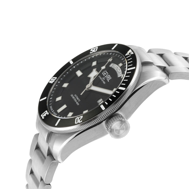 Yorkville-Diver Gevril Yorkville Sellita SW240 Swiss Automatic Diver Watch, SS C