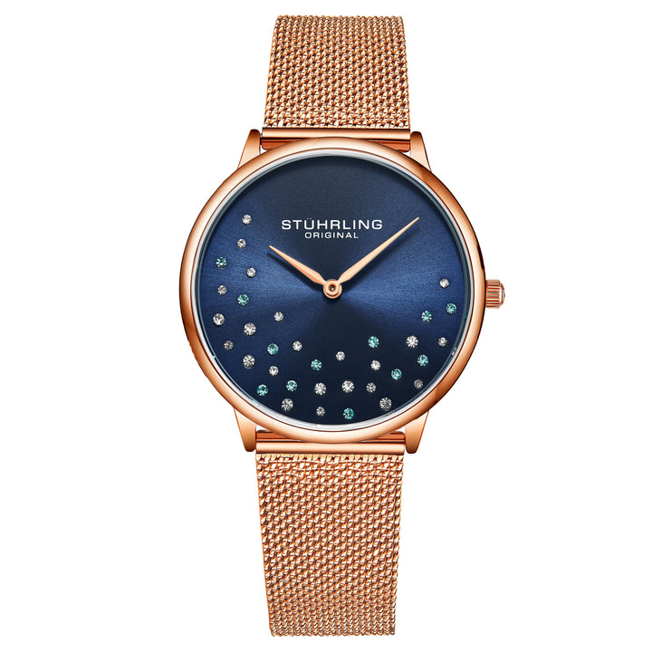 Symphony Quartz Classic Rose/Blue | Blue Dial
