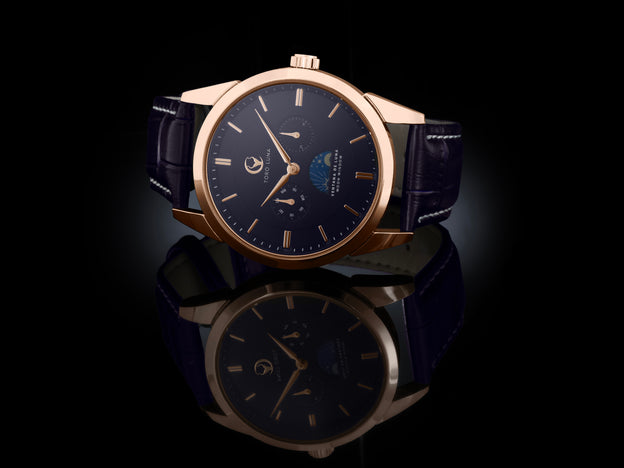VENTANA DE LUNA ROSE GOLD W. BLUE DIAL | Blue Dial