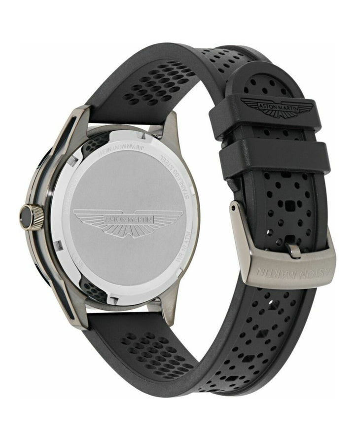 HDL Gunmetal IP/Black Silicone Strap Gray Dial