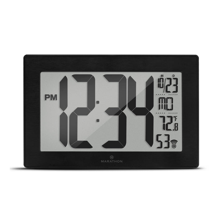 Self-Setting, Self-Adjusting, Wall Clock w/ Stand & 8 Time Zones atomic-self-set
