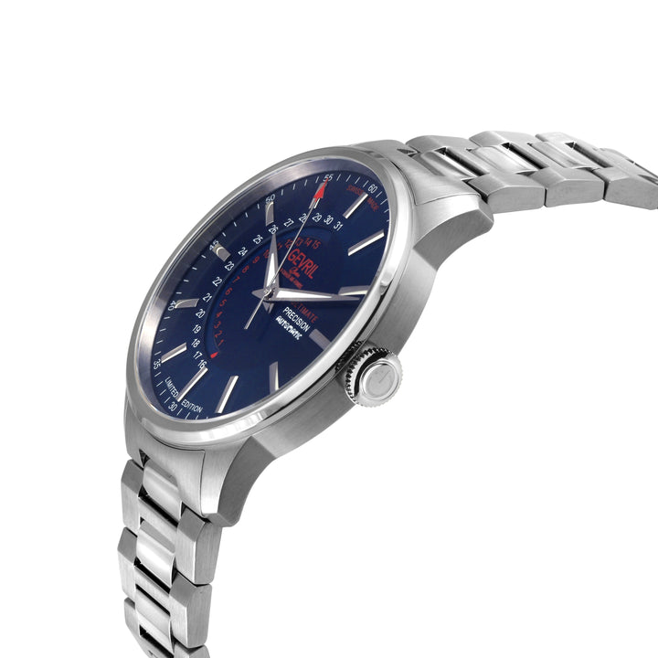 Guggenheim Sellita SW 220custom date wheel, SS case, Blue dial, SS Bracelet | Bl
