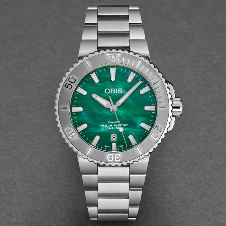Aquis Green / Stainless Steel Green Dial