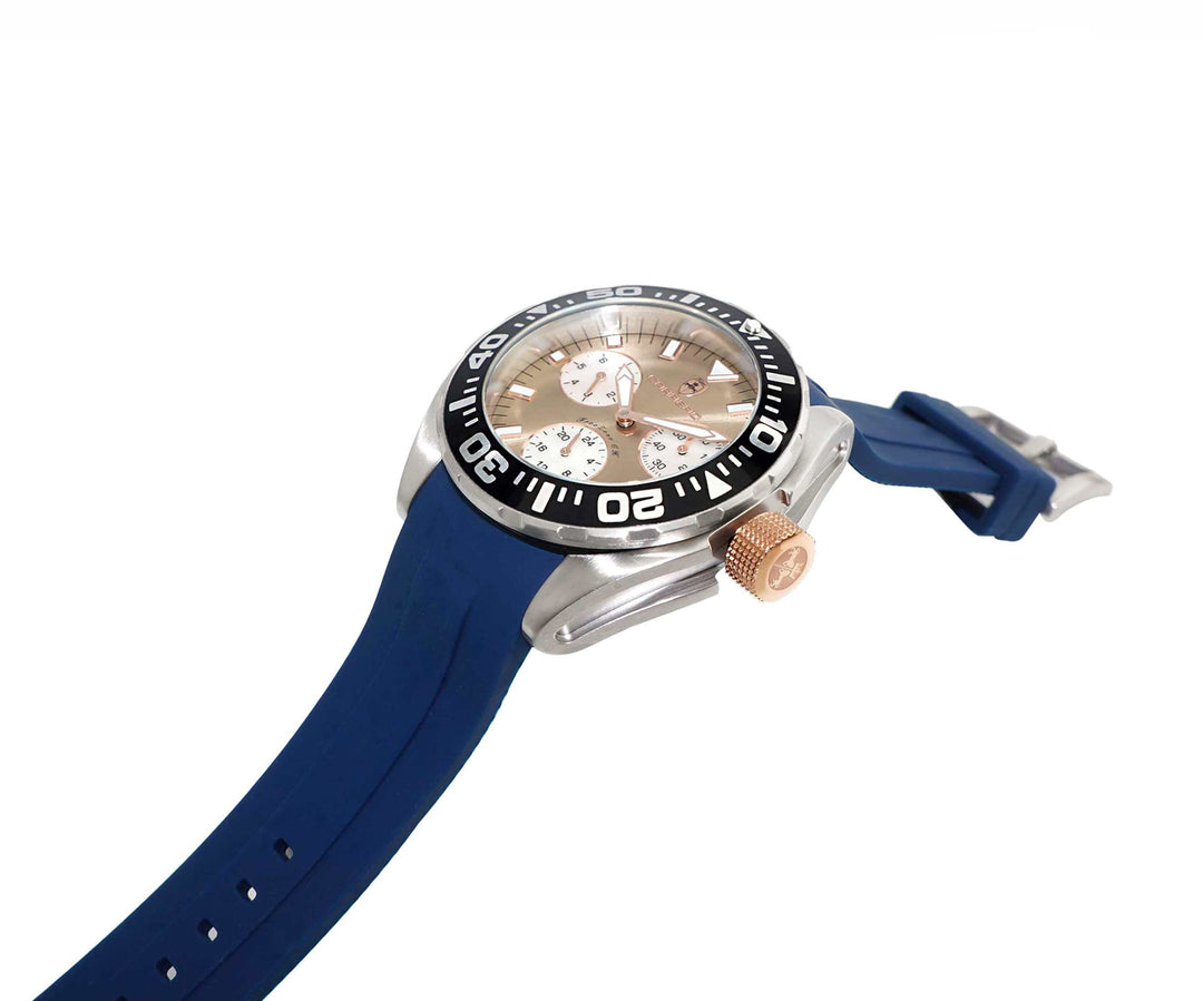 FreeZone-CH Rose Brown /Blue | Rose Dial