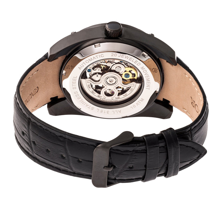 Daniels Genuine Leather Black | Black Dial