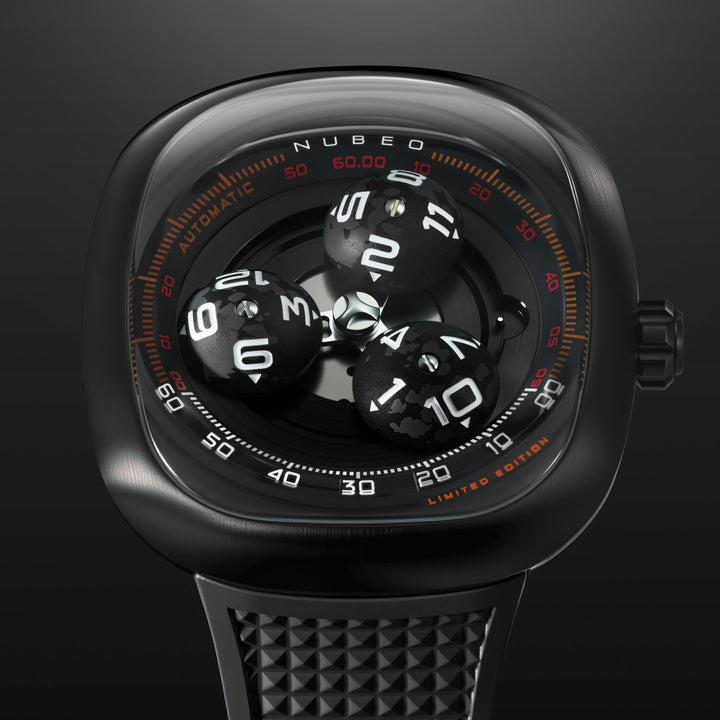 Tri-star Orbit Automatic Limited Edition Black / Rubber Black Dial
