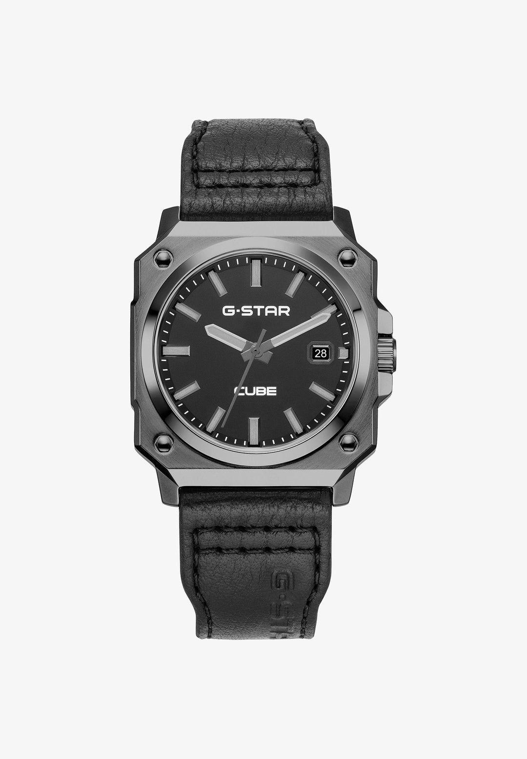 Cube Black Dial / Black Leather Strap Black Dial