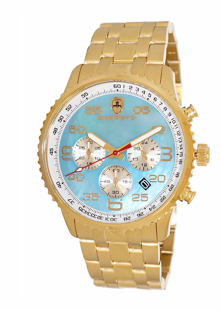Aureum-MB Goldtone/Sky Blue | Sky Blue Dial