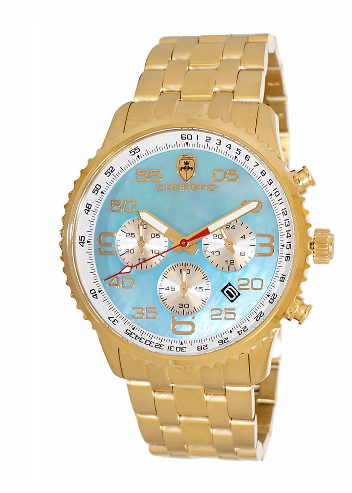 Aureum-MB Goldtone/Sky Blue | Sky Blue Dial
