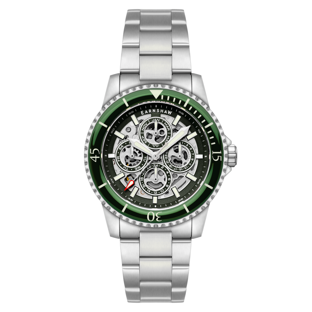 Admiral Duncan Triple Calendar Skeleton Automatic Green / Stainless Steel | Gree
