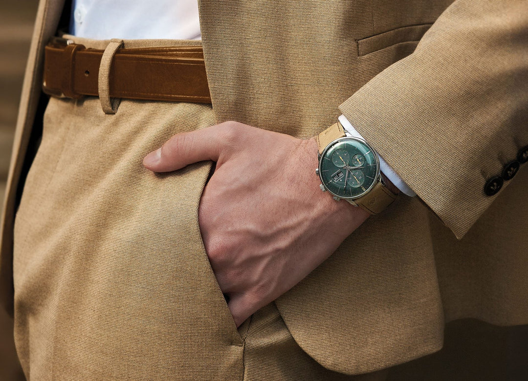 Meister Chronoscope Green Dial / Beige Ostrich Leather Strap Green Dial