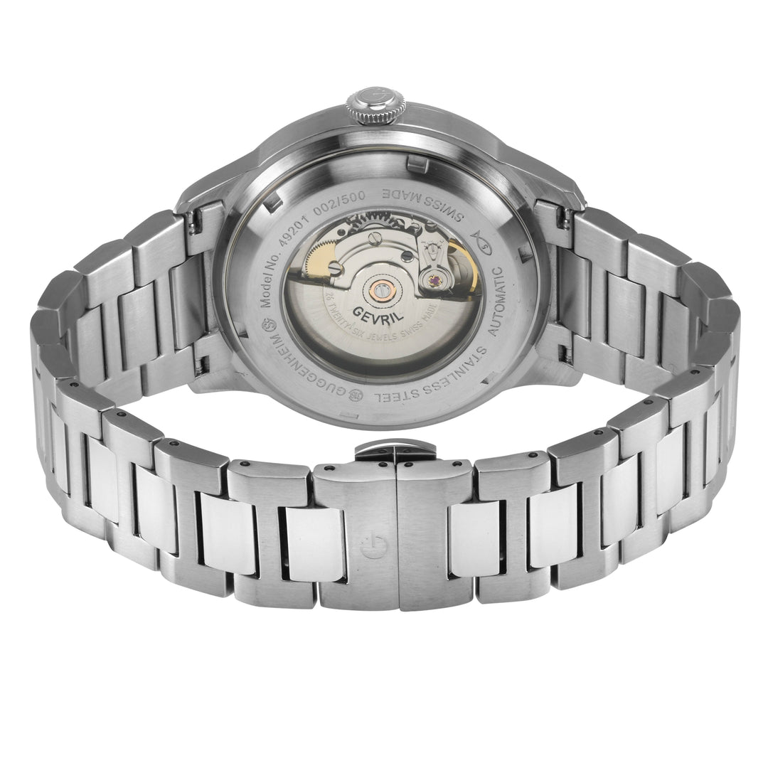 Guggenheim Sellita SW 220 Custom date wheel, SS case, Black dial, SS Bracelet | 