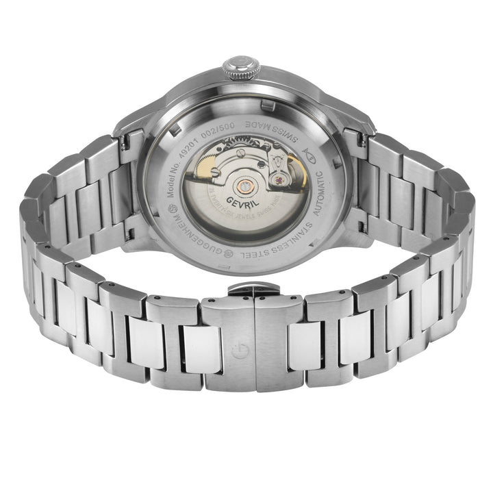 Guggenheim Sellita SW 220custom date wheel, SS case, Blue dial, SS Bracelet | Bl