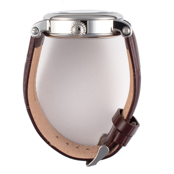 Traveller Series brown leather/two tone | White Dial