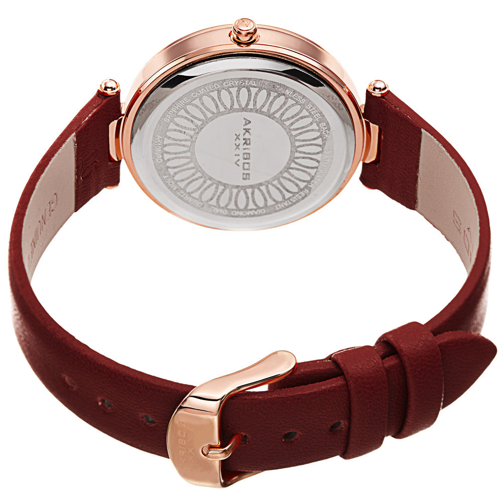 Casual Burgundy/Leather | White Dial